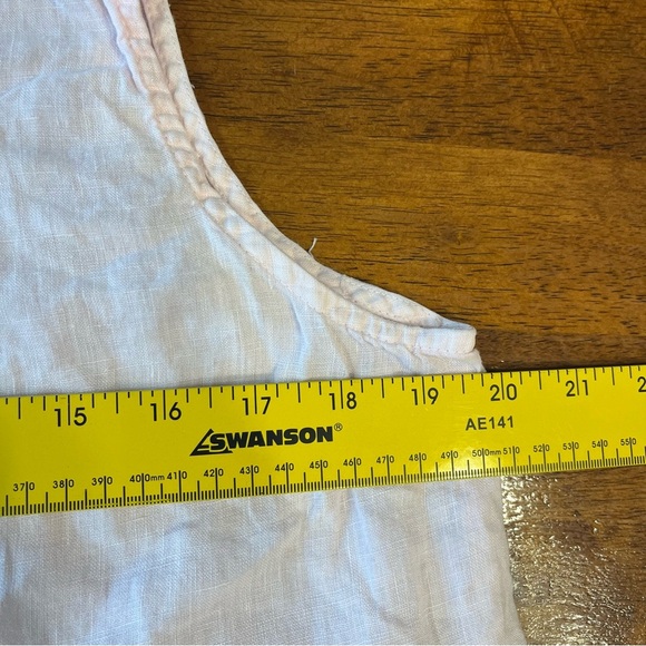 Women’s Match Point Lightweight Linen v neck pink top size medium - Picture 6 of 8